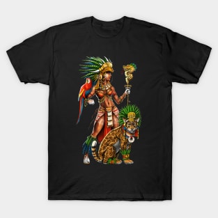 Aztec Jaguar Warrior Woman T-Shirt